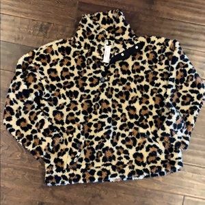 J Crew New With Tags Fleece Pullover